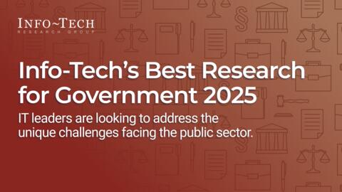 Thought model representing Info-Tech’s Best Research for Government 2025